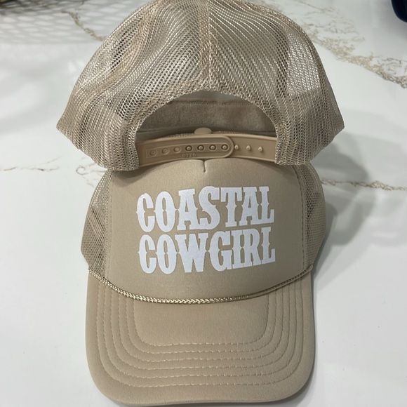 Coastal Cowgirl Tan & White Trucker Hat - Picture 2 of 3
